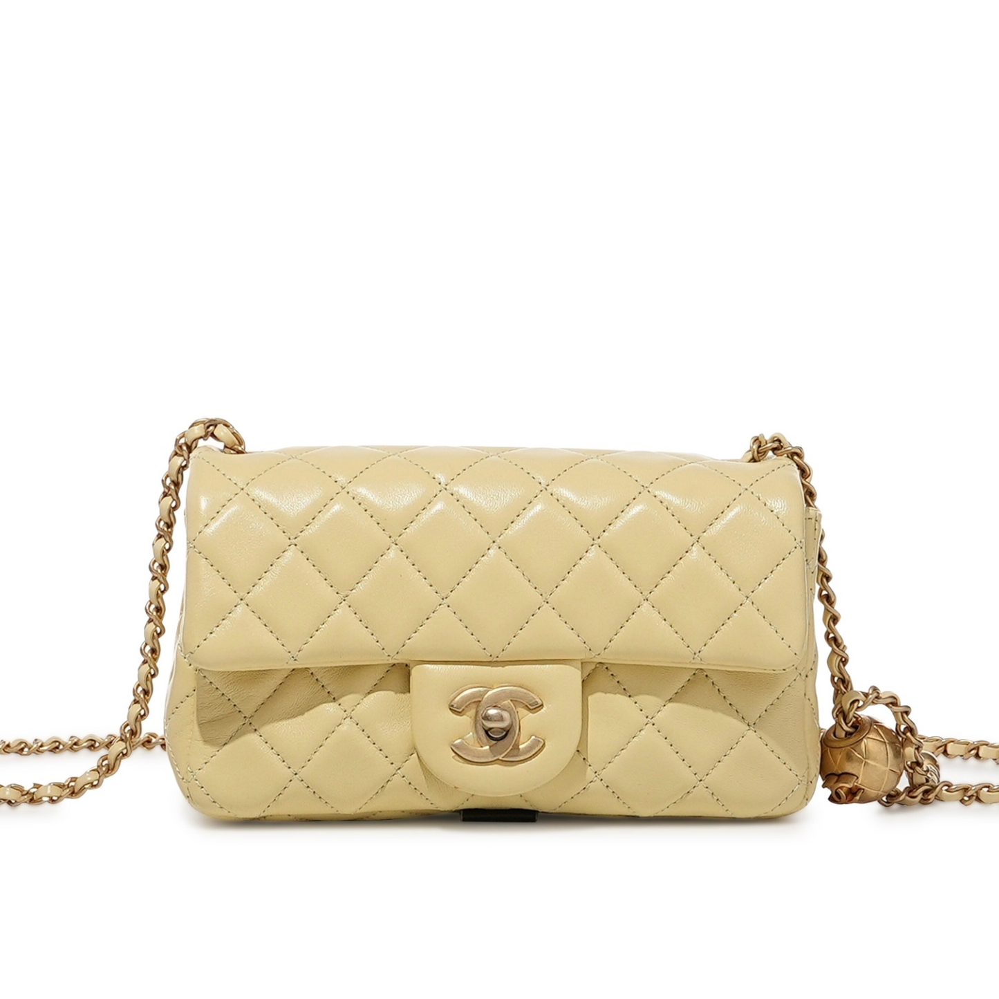 LIGHT YELLOW CORAL FLAP BAG