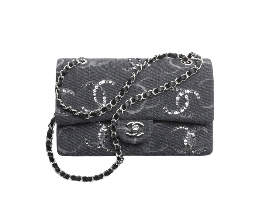 GREY SEQUIN BAG