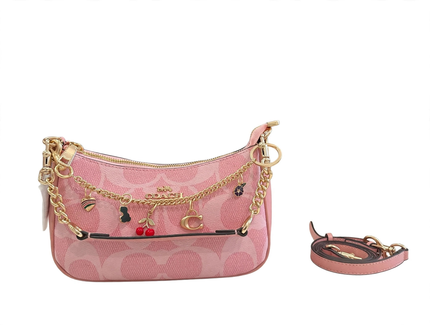 Pink Signature CO Underarm Dumping Bag