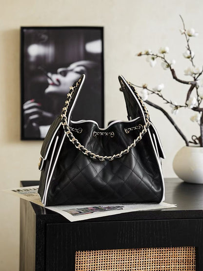 PREMIUM QUALITY LEATHER CARGO 25 BLACK/WHITE
