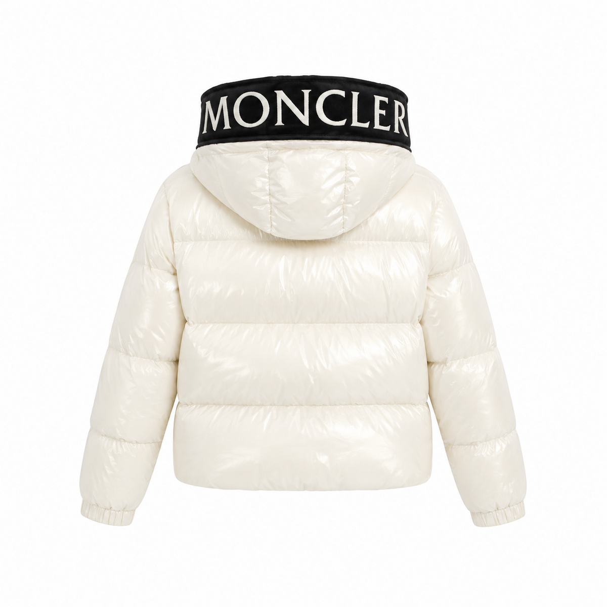 HOODED LETTER COAT WHITE