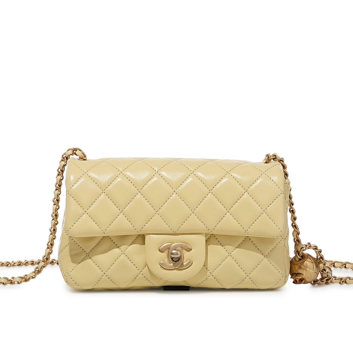 LIGHT YELLOW CORAL FLAP BAG