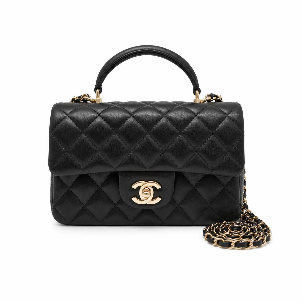 BLACK HANDLE SMALL BAG